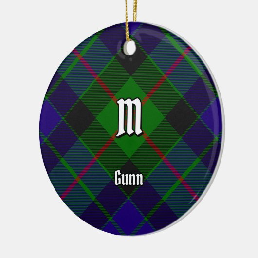 Clan Gunn Tartan Ceramic Ornament (Links)