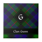 Clan Gunn Tartan Ceramic Tegel Tegeltje (Voorkant)
