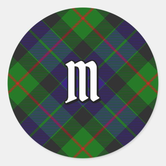Clan Gunn Tartan Classic Round Sticker (Voorkant)