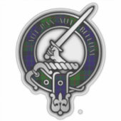 Clan Gunn Tartan Crest (Latijn) Sticker (Voorkant)