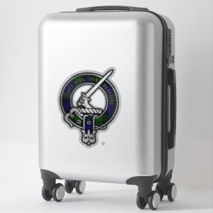 Clan Gunn Tartan Crest (Latijn) Sticker