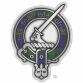 Clan Gunn Tartan Crest (Oudnoords) Sticker (Voorkant)