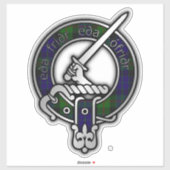 Clan Gunn Tartan Crest (Oudnoords) Sticker (Vel)
