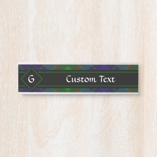 Clan Gunn Tartan Deurbord Deurbordje (Voorkant)