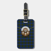 Clan Gunn Tartan en Sporran Bagagelabel (Voorkant verticaal)
