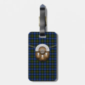 Clan Gunn Tartan en Sporran Bagagelabel (Achterkant verticaal)