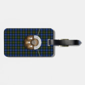 Clan Gunn Tartan en Sporran Bagagelabel (Achterkant horizontaal)
