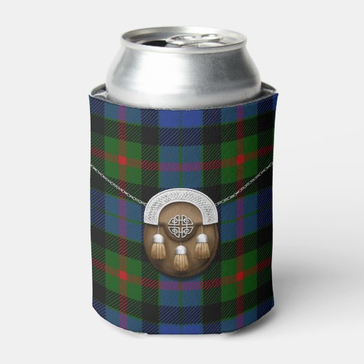 Clan Gunn Tartan en Sporran Blikjeskoeler (Blikje Voorkant)