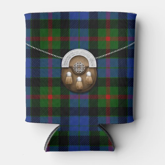 Clan Gunn Tartan en Sporran Blikjeskoeler (Voorkant)