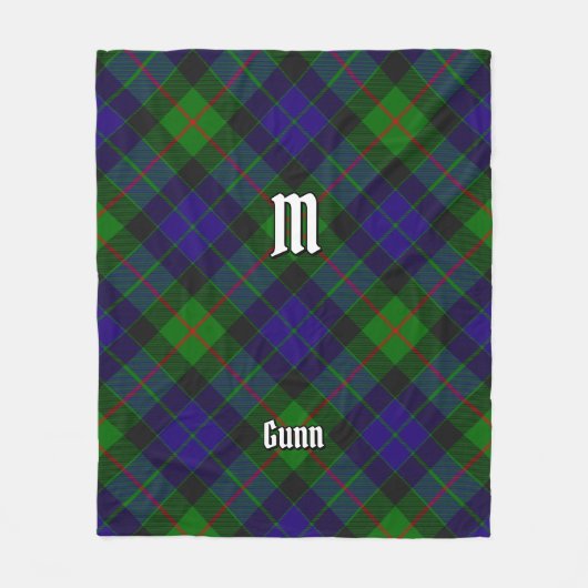 Clan Gunn Tartan Fleece Blanket Deken (Voorkant)