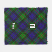 Clan Gunn Tartan Fleece Blanket Deken (Voorkant (Horizontaal))