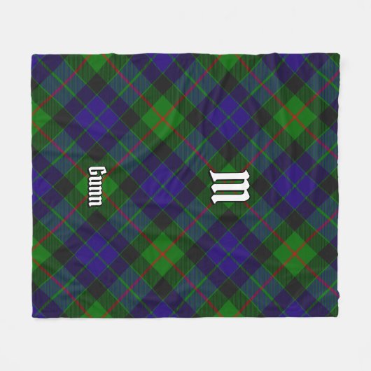 Clan Gunn Tartan Fleece Blanket Deken (Voorkant (Horizontaal))