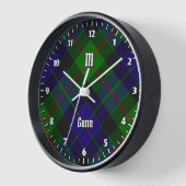 Clan Gunn Tartan Grote klok (Hoek)