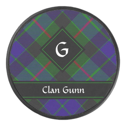 Clan Gunn Tartan Hockey Puck (Voorkant)