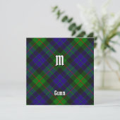 Clan Gunn Tartan Kaart (Staand voorkant)