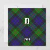 Clan Gunn Tartan Kaart (Voorkant)