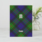 Clan Gunn Tartan Kaart (Staand voorkant)