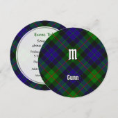 Clan Gunn Tartan Kaart (Voorkant / Achterkant)