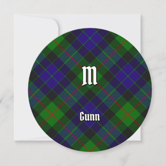 Clan Gunn Tartan Kaart (Voorkant)