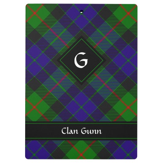 Clan Gunn Tartan Klembord (Achterkant)