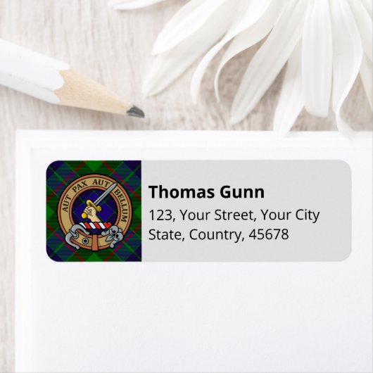 Clan Gunn Tartan Label (Insitu)
