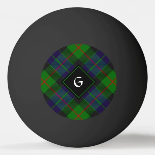 Clan Gunn Tartan Ping Pong Ball (Voorkant)