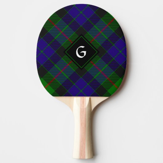 Clan Gunn Tartan Ping Pong Paddle Tafeltennisbatje (Voorkant)