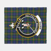 Clan Gunn Tartan Pset Fleece Deken (Voorkant (Horizontaal))