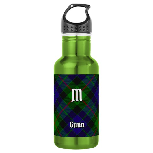 Clan Gunn Tartan RVS Waterfles (Voorkant)