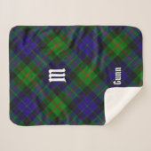 Clan Gunn Tartan Sherpa Blanket Deken (Voorkant (horizontaal))
