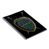 Clan Gunn Tartan Shield & Swords Notitieboek (Rechterzijde)