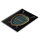 Clan Gunn Tartan Shield & Swords Notitieboek (Linkerzijde)