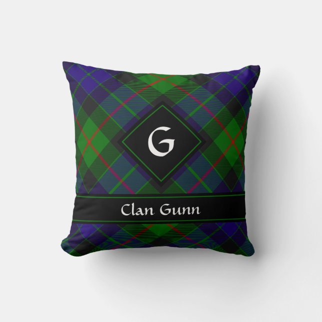 Clan Gunn Tartan Sierkussen (Voorkant)
