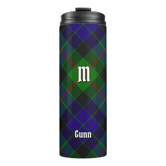 Clan Gunn Tartan Thermal Tumbler Thermosbeker (Voorkant)