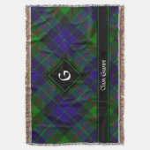 Clan Gunn Tartan Throw Blanket Deken (Voorkant Verticaal)