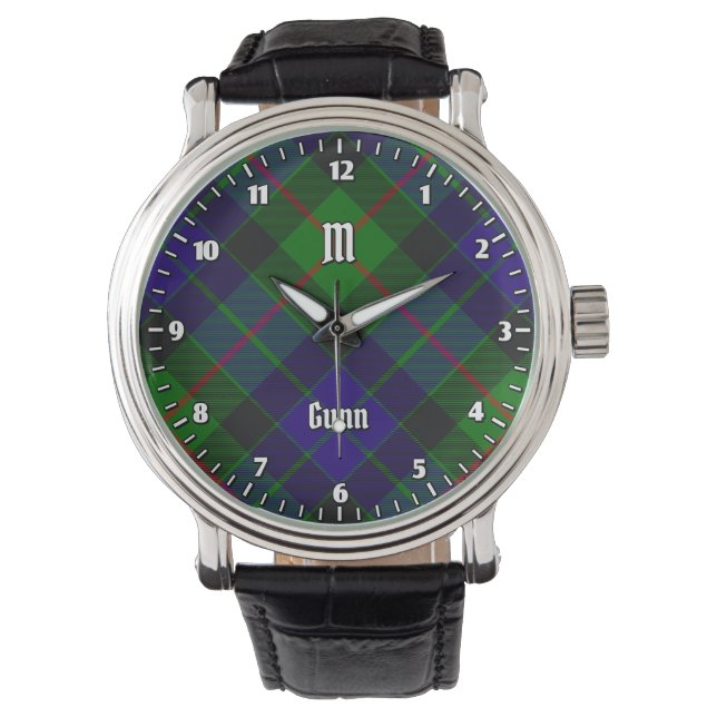 Clan Gunn Tartan Watch Horloge (Voorkant)
