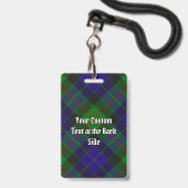 Clan Gunn Wapen over Tartan Badge (Achterkant met lanyard)