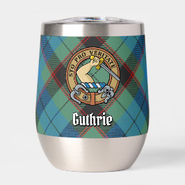 Clan Guthrie Crest over Tartan