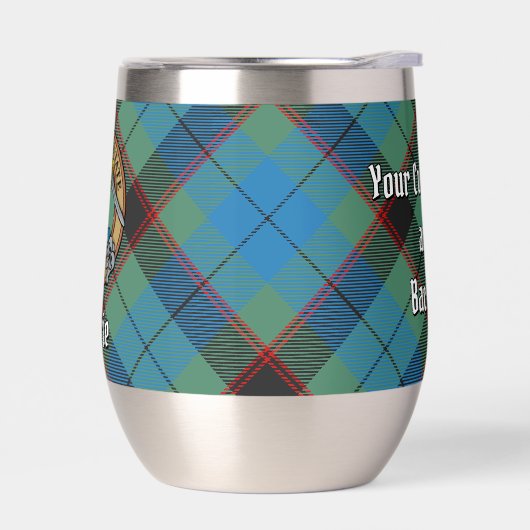 Clan Guthrie Crest over Tartan (Links)