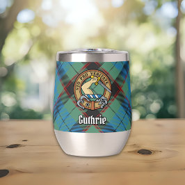 Clan Guthrie Crest over Tartan