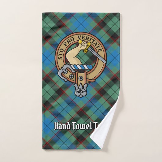 Clan Guthrie Crest over Tartan Bad Handdoek (Handdoek)