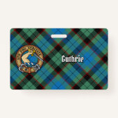Clan Guthrie Crest over Tartan Badge (Voorkant)