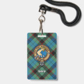 Clan Guthrie Crest over Tartan Badge (Voorzijde met lanyard)