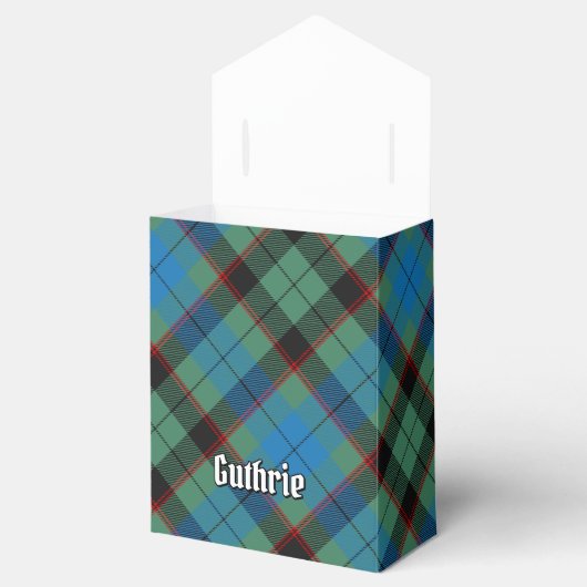 Clan Guthrie Crest over Tartan Bedankdoosjes (Geopend)