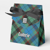 Clan Guthrie Crest over Tartan Bedankdoosjes (Voorkant Zijde)