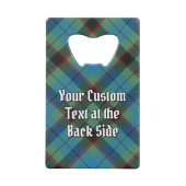 Clan Guthrie Crest over Tartan Creditkaart Flessenopener (Achterkant)