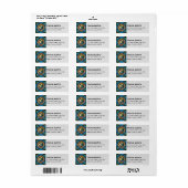 Clan Guthrie Crest over Tartan Etiket (Full Sheet)