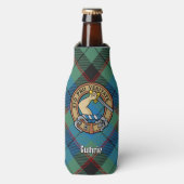 Clan Guthrie Crest over Tartan Flesjeskoeler (Fles Voorkant)