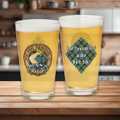 Clan Guthrie Crest over Tartan Glas