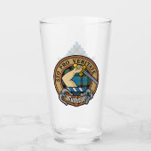 Clan Guthrie Crest over Tartan Glas (Voorkant)
